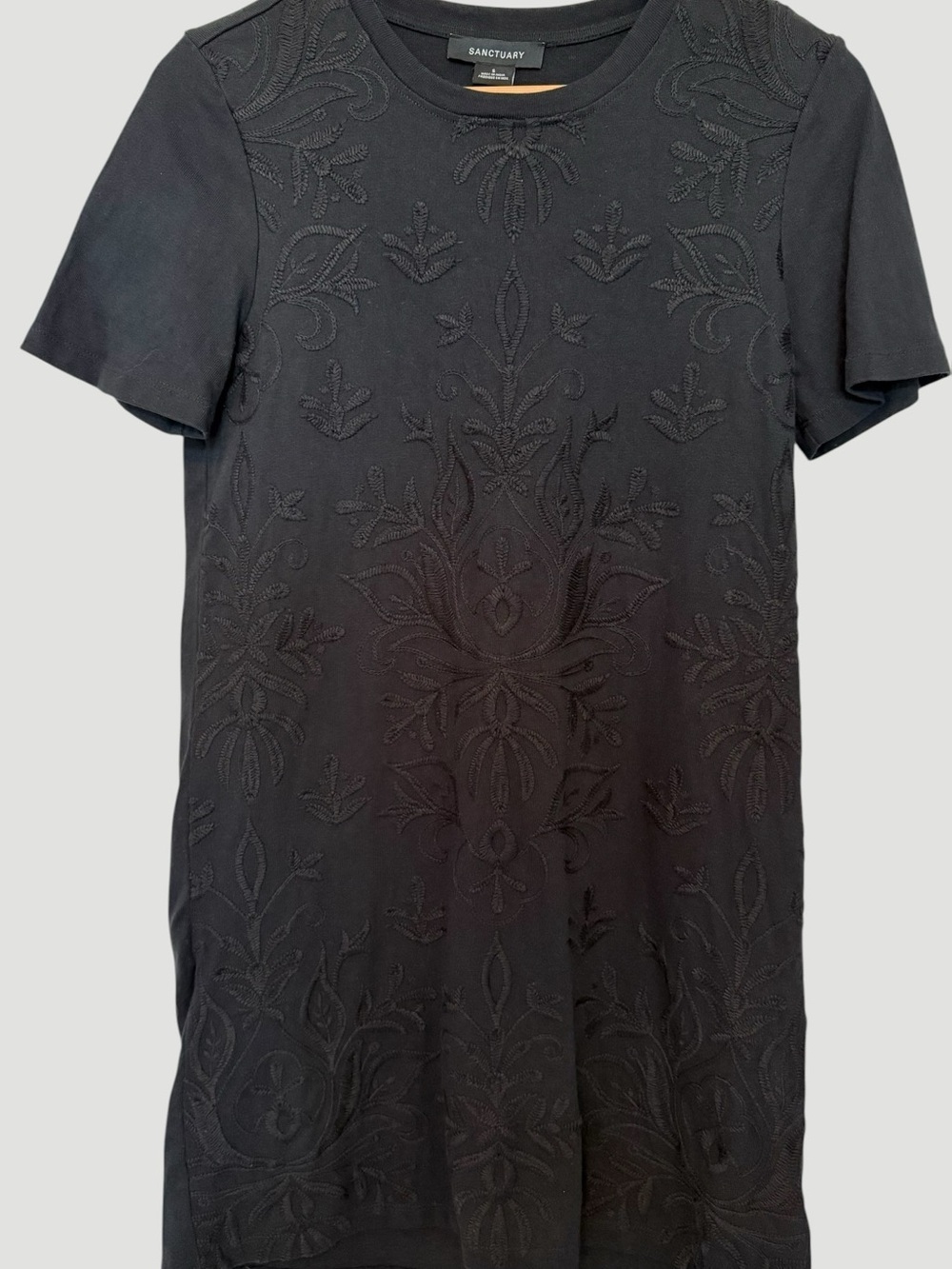 Sanctuary Women’s Black Short-Sleeve Embroidered Dress